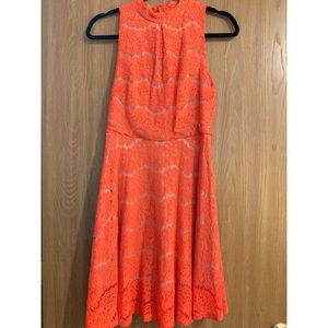 Orange lace dress